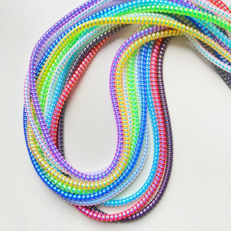 Enrouleur de Câble de Données USB pour Android, Protection Ronde, 1.6m, 1 Pièce