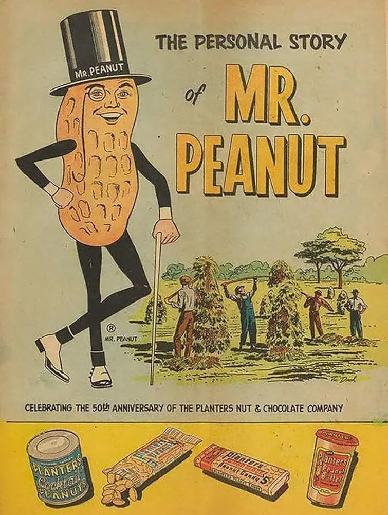 Estilo Retro Mr Peanut Saled Nuts Story Vintage inspirado Bar decoración de pared Metal estaño cartel es
