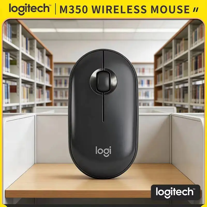 Logitech M350 Wireless Quiet Mouse - Silent Operation, Bluetooth & USB, 77g Light, 18-Month Battery, Daily Task Essential M350