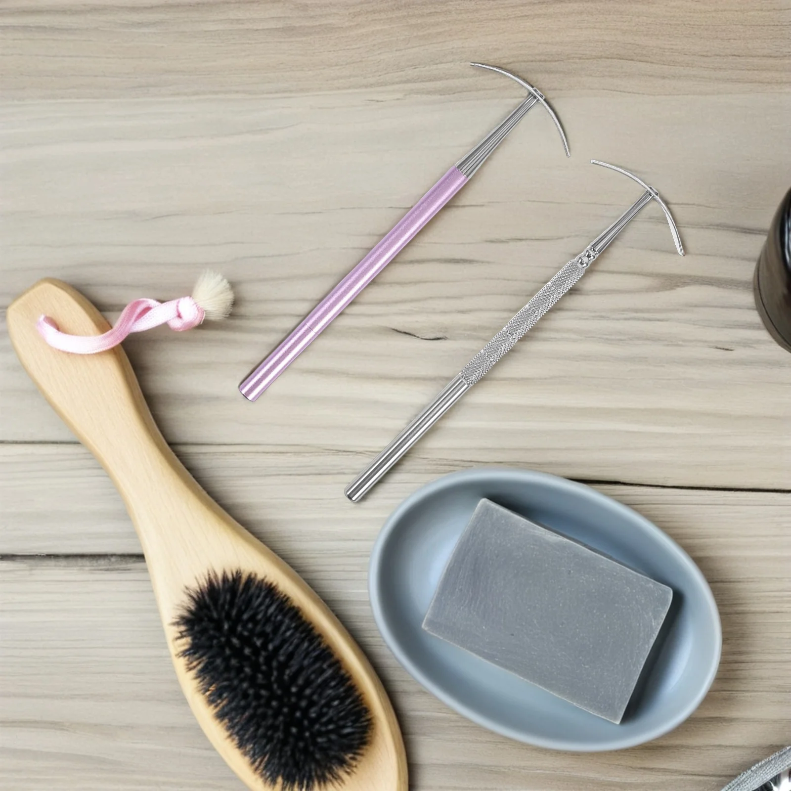 1 セットステンレス鋼舌スクレーパーとつまようじ口腔ケア器具ディープクリーニングフレッシュブレスポータブルトラベル舌