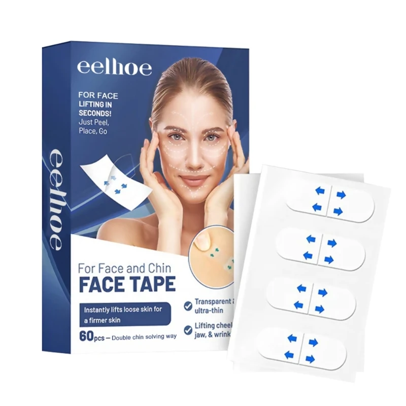 60pcs Face Lift Tape,Face Lifting Tape Invisible Makeup Tape Face Lift Neck Tape Drop Shipping