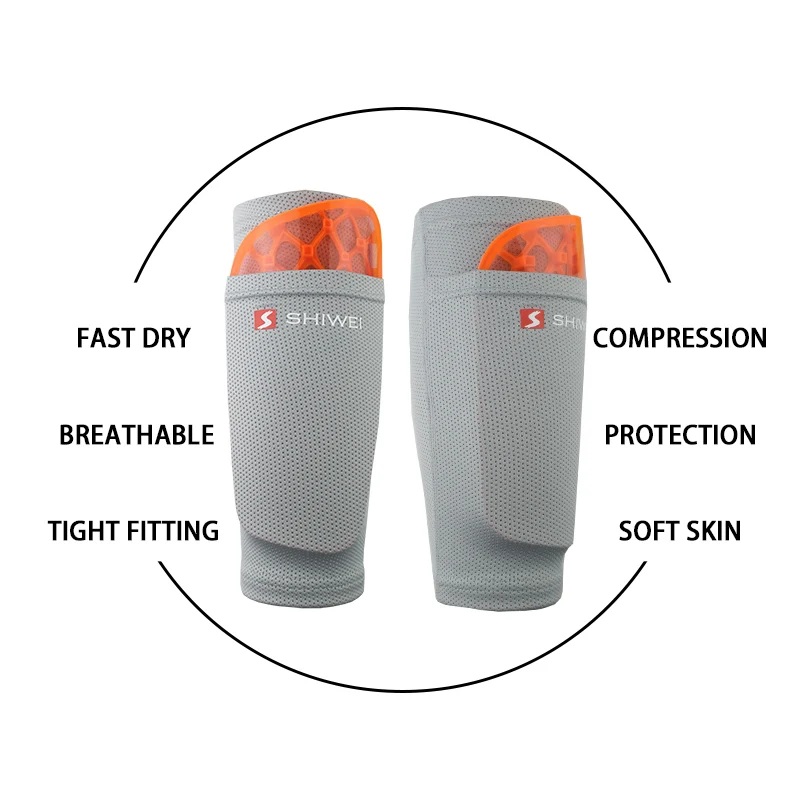 Soccer Shin Guard Pad Sports Knee Pads Calf Sleeve Sock Leg Support Anti-Sprain Football Compression Shin Pads For Adult Kids