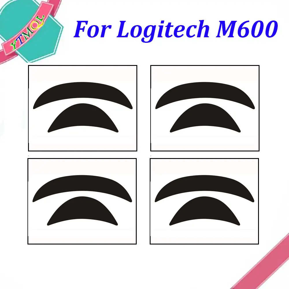 Hot sale 2-10set Mouse Feet Skates Pads For Logitech M600/T620 wireless Mouse White Black Anti skid sticker Connector