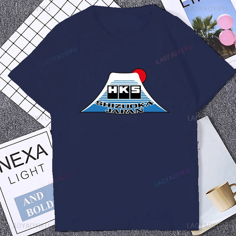 HKS Shizuoka اليابان JDM تعديل سيارة تي شيرت الصيف قصيرة الأكمام عادية موضة رجل التي شيرت الهيب هوب Harajuku نمط المرأة تي شيرت