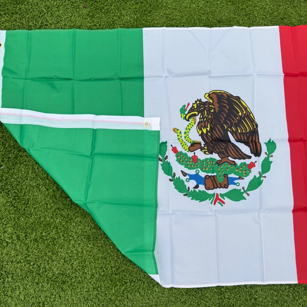 Mexico Flag 150x90cm Large 3x5 FT Mexican National Flag Polyester Double Stitched Outdoor Indoor Decoration view 3