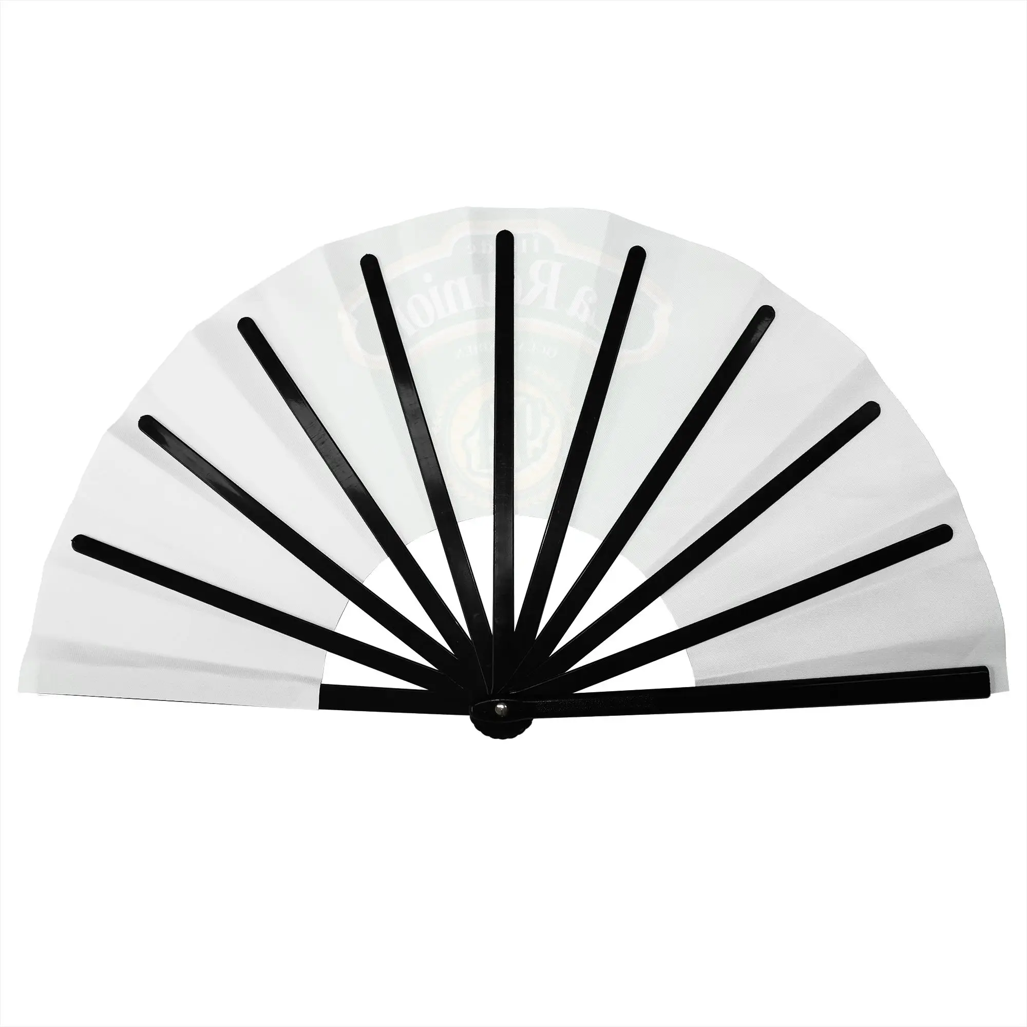 974 Reunion Island Traditional Folding Fan Chinese Margouillat Isle Beach Indian Ocean High-Quality Polyester Fans Hand Fan