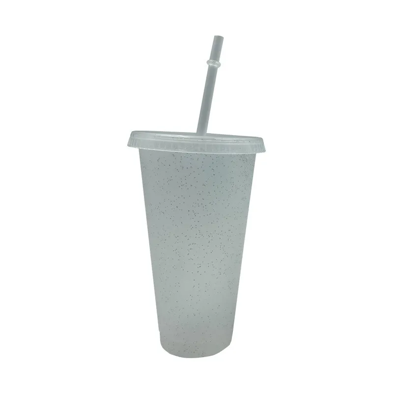 Tazza di paglia creativa tazza di Glitter con paillettes tazza di paglia colorata di succo di caffè tazza di paglia semplice carino netto rosso fondo di plastica tazza portatile all'aperto