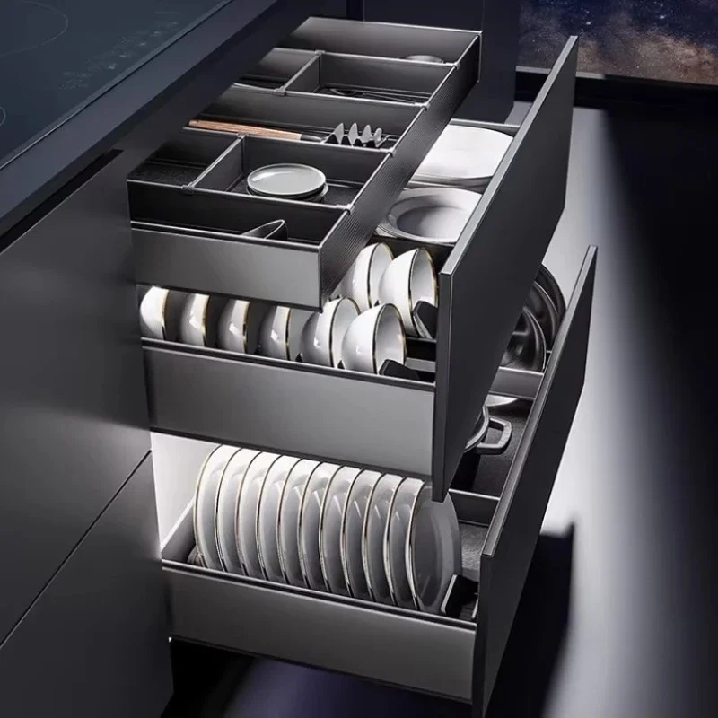 Modern Kitchen Drawer Sliding Basket Cabinet Storage Metal Kitchen Pull Out Basket Drawer