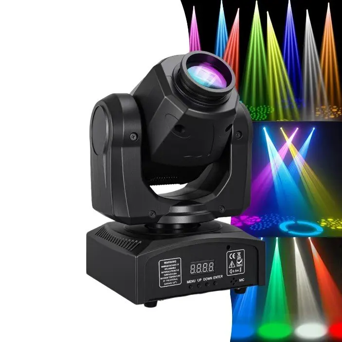 

60W Moving Head Stage Light DMX Spot Light Восемь узоров, восемь цветов для домашней вечеринки, свадебного бара, командного здания, черный светодиодный светильник