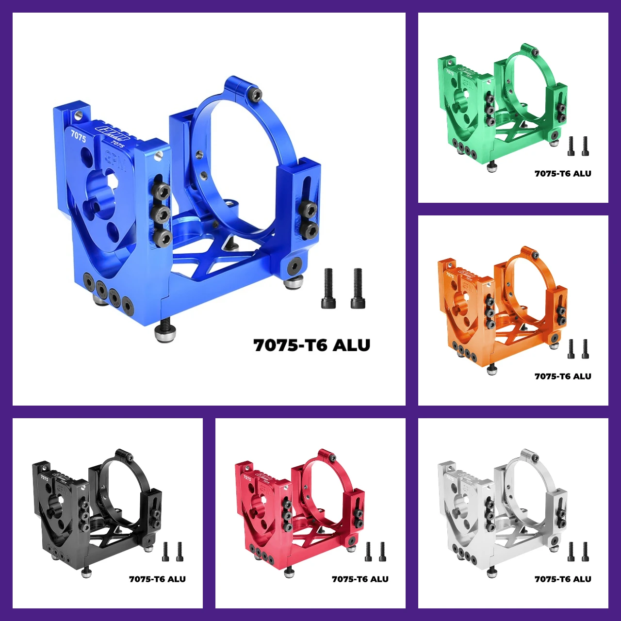 GPM 7075-T6 Alloy Oversized Motor Base For TRAXXAS 1/6 Funco Pro Sand Car