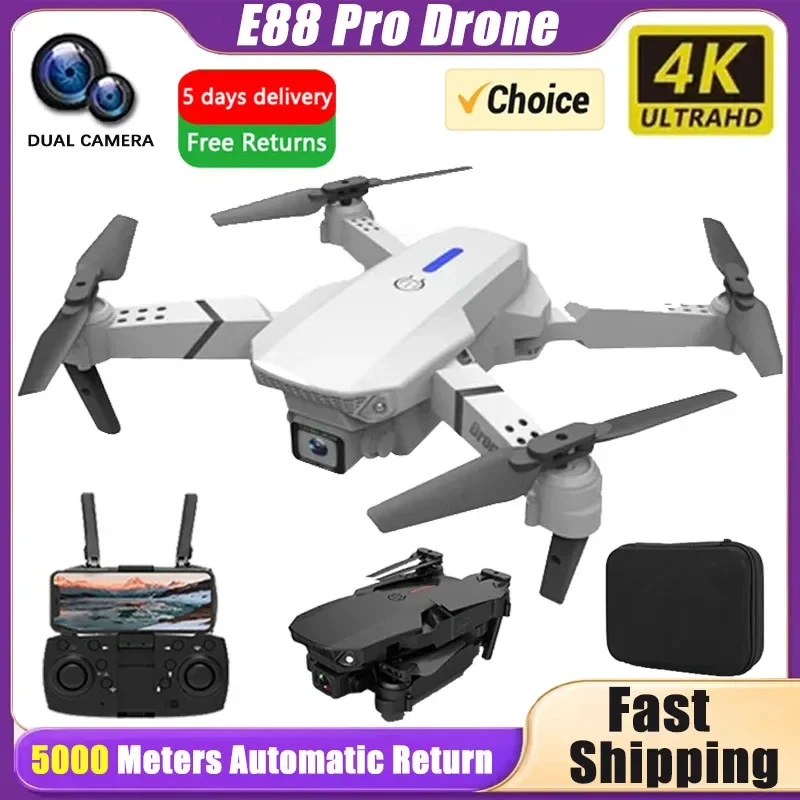 RC Drone New E88Pro 4K Professinal With 1080P Wide Angle Dual HD Camera Foldable RC Helicopter WIFI FPV Height Hold Apron Sell