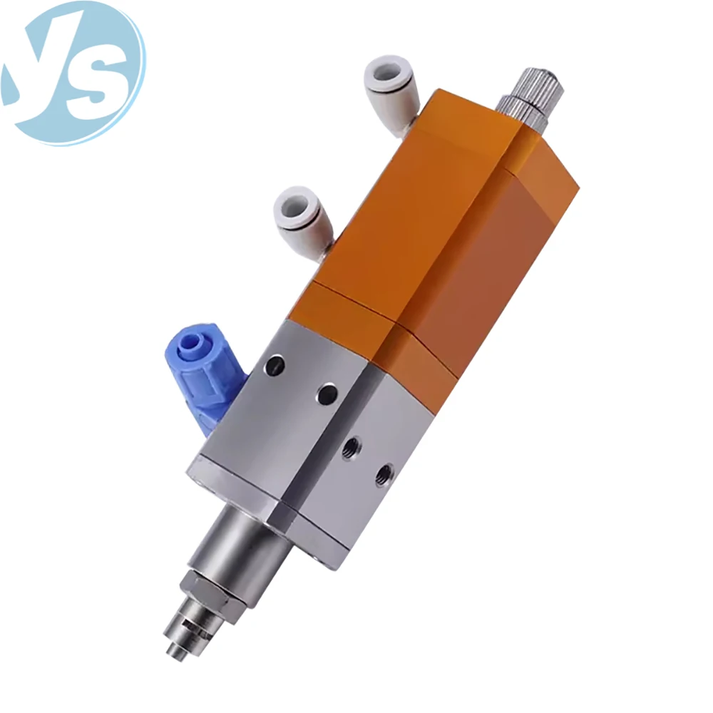 Precision Piston Dispensing Valve, Pneumatic Plunger Glue Dispenser Valve for High Viscosity Fluid, Solder Paste, UV Glue