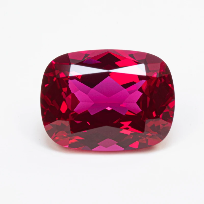 Top Lab Grown Red Gemstone Rectangular Cushion Shape VVS1 for Charms DIY Jewelry Making Material Selectable AGL Certificate