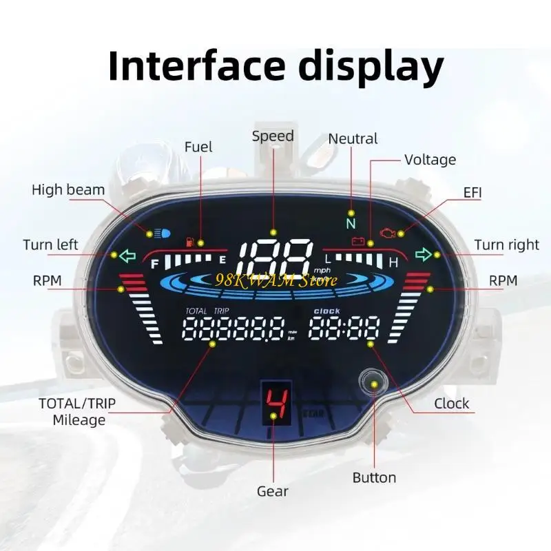 

68 высокий видимость мотоцифровой мотоцифровой композитный кластер для приборных приборов для прицела 115/Crypton Fi 114 Ride