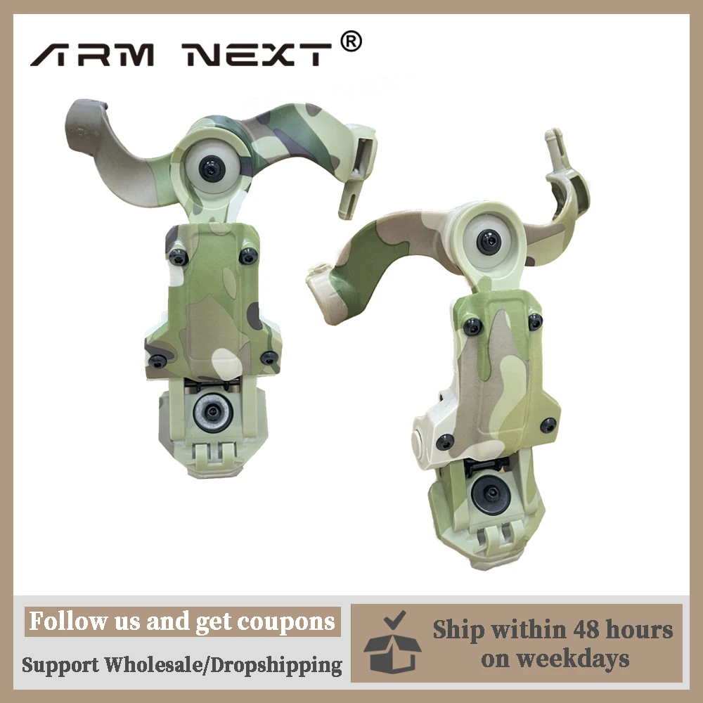 

Tactical Headset Bracket Helmet Rail Adapter 360° Rotation Fit OPS Core ARC and Team Wendy M-LOK Rail Headphone Mount Shooting