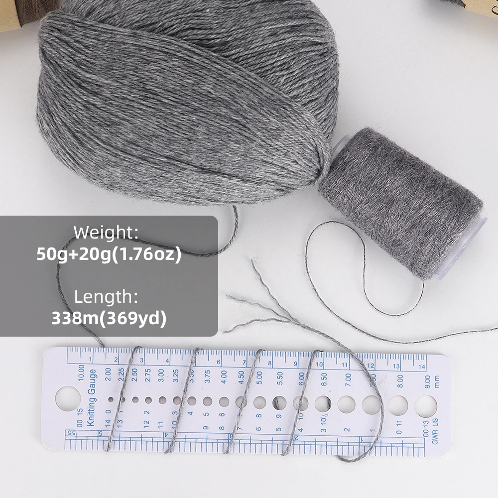 QJH 5 Sets of Luxurious Cashmere Yarn for Hand Knitting and Crochet - Soft, Warm Worsted Yarn for Scarves, Hats, Shawls & Gloves