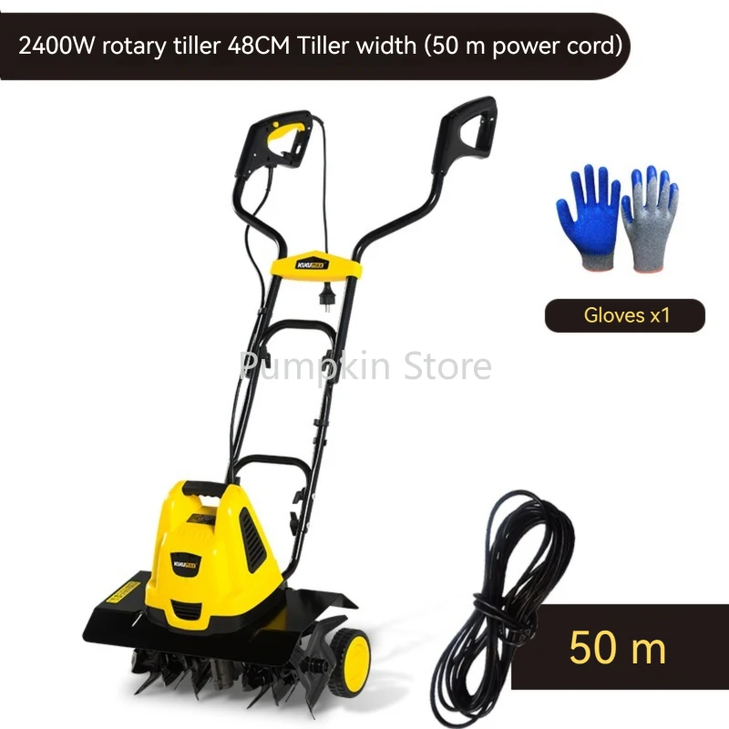 

Электрический небольшой рыхлитель Tillage, микрокультиватор, бытовая небольшая оранка, скарификатор, роторная культиватор для фруктовых теплиц, 220 В, 2400 Вт