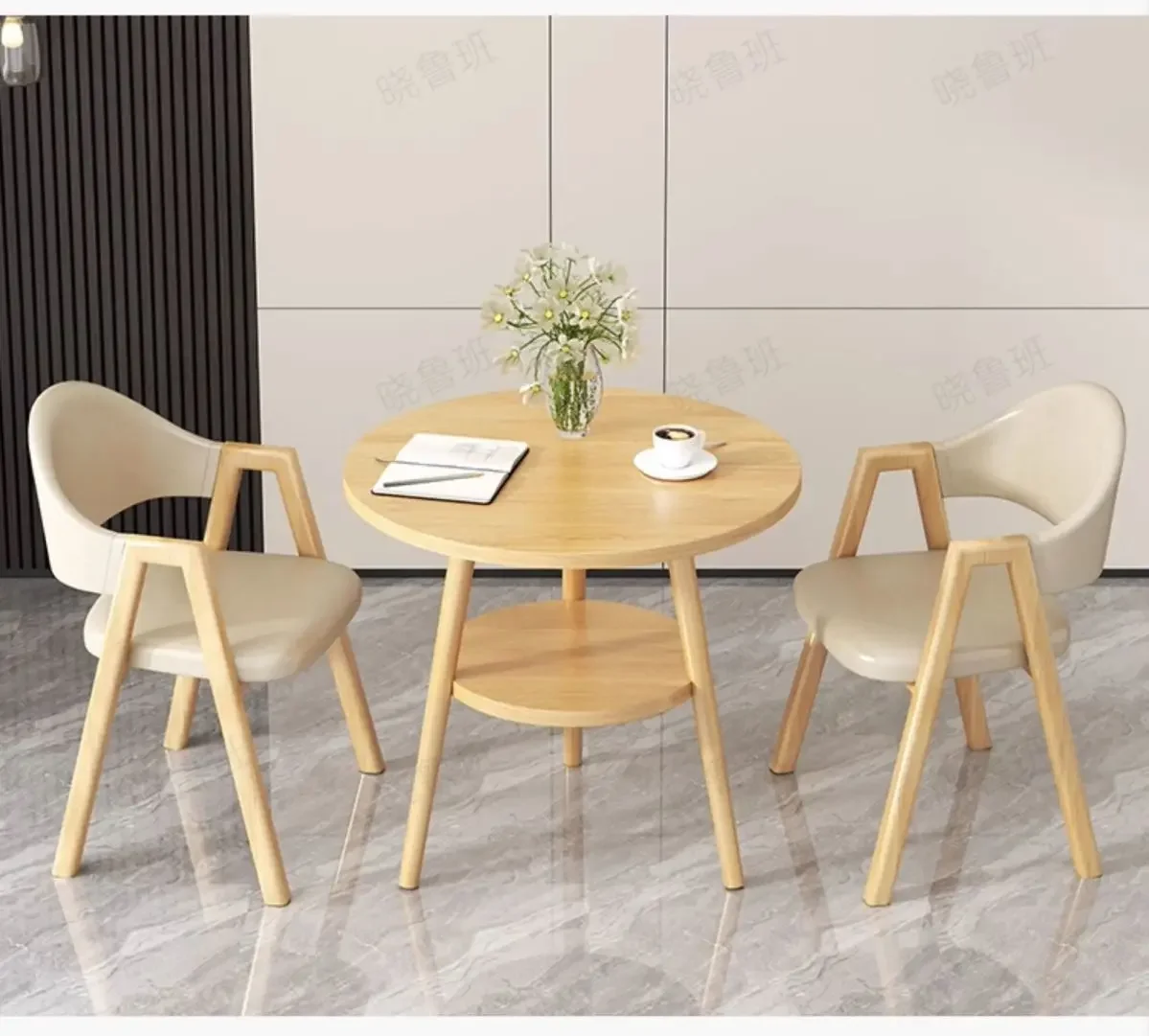 TQH7.2 reception  Italian back chair simple atmosphere dining chair coffee table chair set reception negotiation dining table