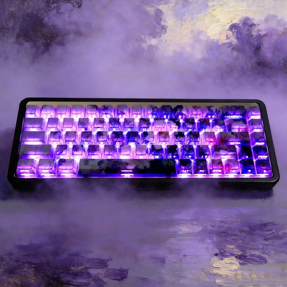 Keycaps Cherry Purple Haze 74 teclas para teclado magnético — vista 2