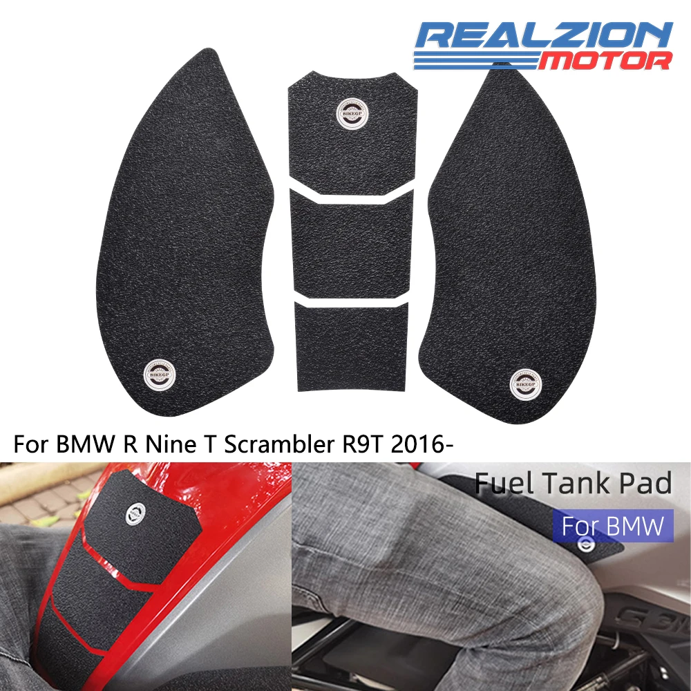 

REALZION R Nine T Scrambler Fuel Tank Pads Motorcycle Anti slip Gas Knee Grip Traction Sticker Protector For BMW Rnine T 2016-on