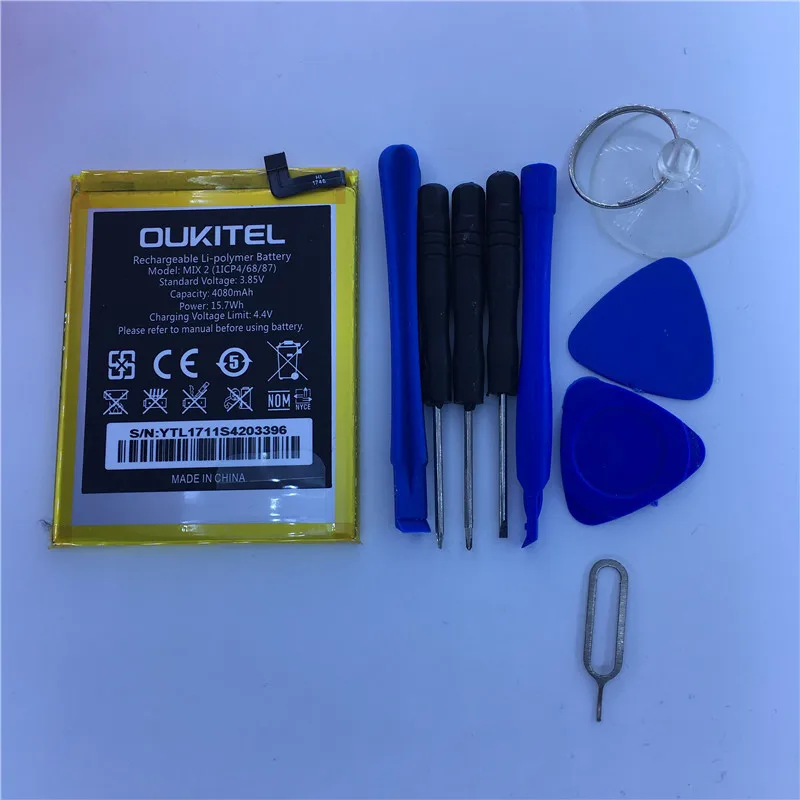 

In Stock for OUKITEL mix 2 battery 4080mAh New production Date Replacement + Tracking Number for OUKITEL battery