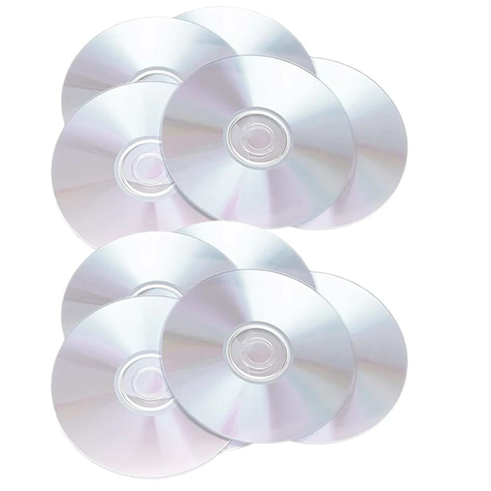 

10 Pcs CD Blank DIY Aesthetic Wall Disc Decor Music Discs For Crafts Manual Flat Black Transparent Painting