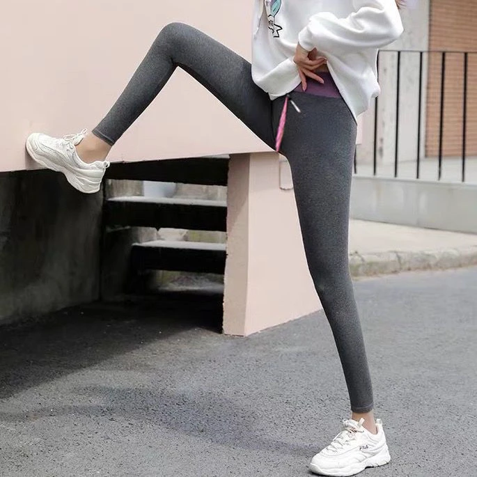 Pantalon à entrejambe ouvert pour femme, leggings en coton sans entrejambe, coupe couvertes, taille haute, printemps et automne, automne et hiver