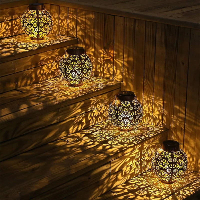 antique round hanging solar lights lanterna oca decorativa para jardim decoracao retro quintal arvore ao ar livre camping 01