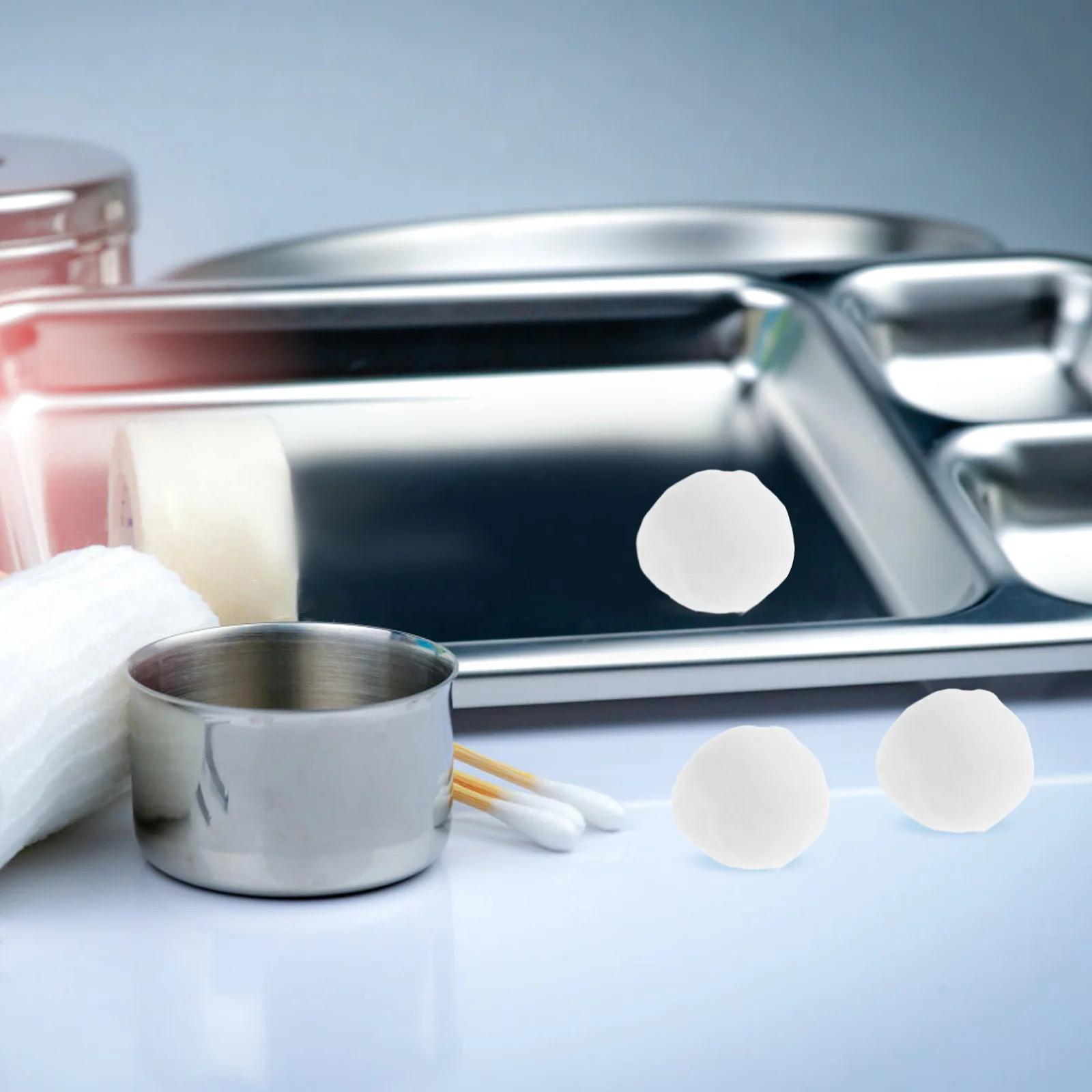 400개 의료용 순면 흡수성 화장솜 메이크업 제거용 부드러운 일회용 볼 살롱용 화장솜