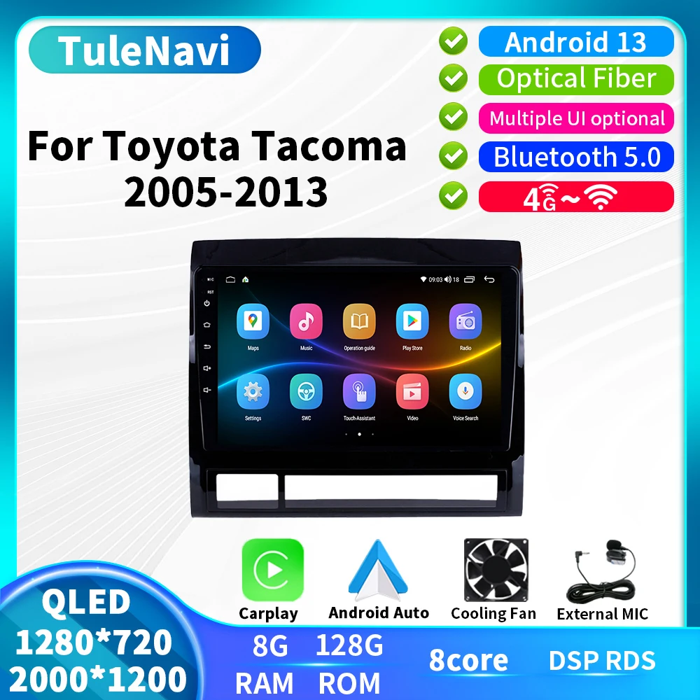 

Auto Radio Carplay 4G LET Android GPS Navigation Car Multimedia Player For Toyota Tacoma 2 N200 Hilux 2005 - 2013