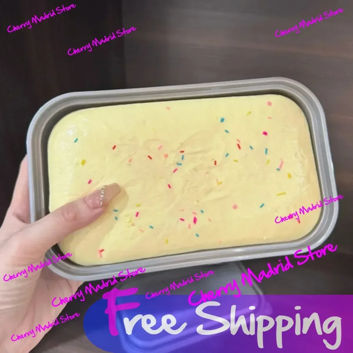 Slime Squishy Toy Stress Relief Gift Slow Rising Sticky Box Cake Squeeze Butter Ice Cream Cheese Slow Stress Release Toy Gift