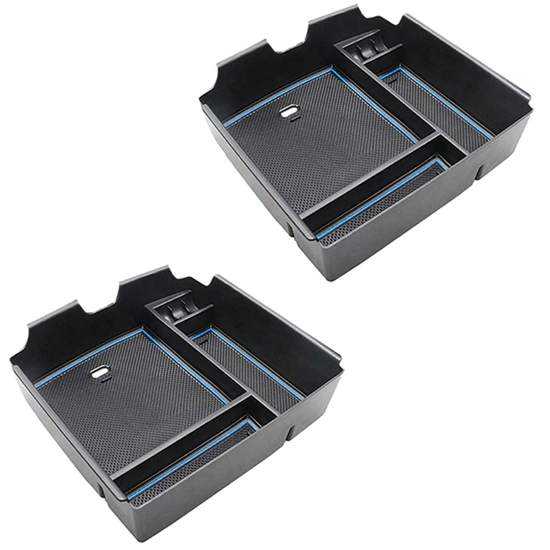 2X For Kia Carnival 2021 2022 Car Central Console Armrest Storage Box Holder Interior Organizer Glove Tray Accessories