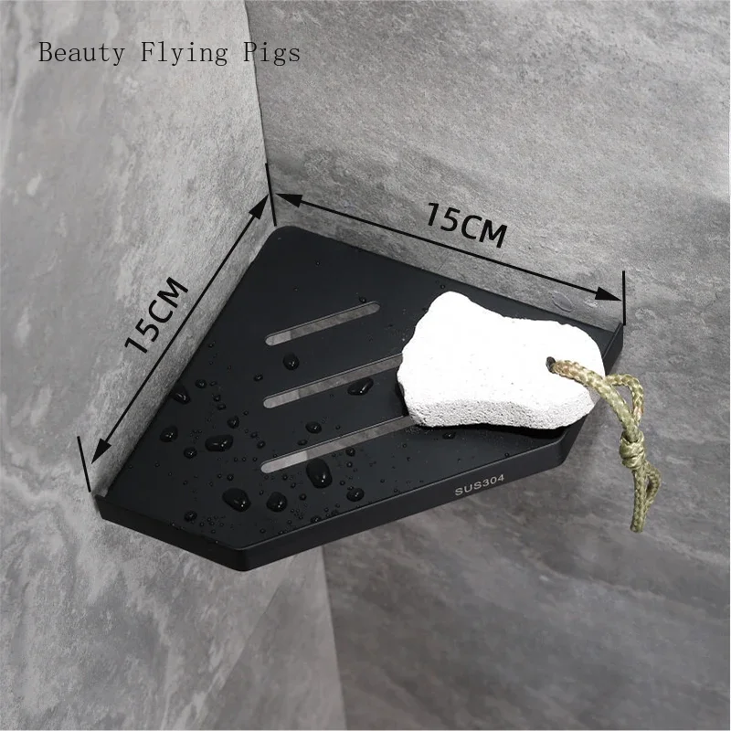 Light Luxury Creative Stainless Steel Corner Shelf Bathroom Toilet Triangle Shelf bathroom accessories household items