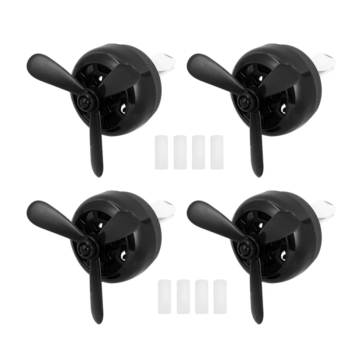 

12Pcs Car Perfume Aromatherapy Air Outlet Rubber Pe PP Zinc Alloy Durable Safe Easy Install Mini Freshener Updated Swivel