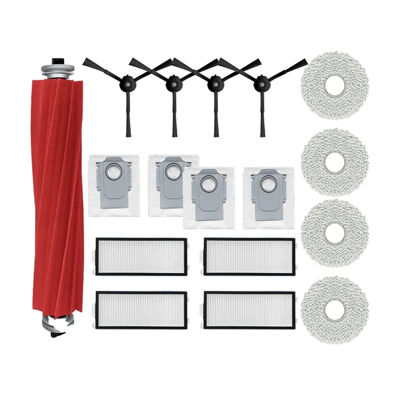 

ABSS-для Roborock Qrevo Plus, сменная основная боковая щетка, HEPA-фильтр, накладка для швабры, мешок для пыли, запасные части, аксессуары