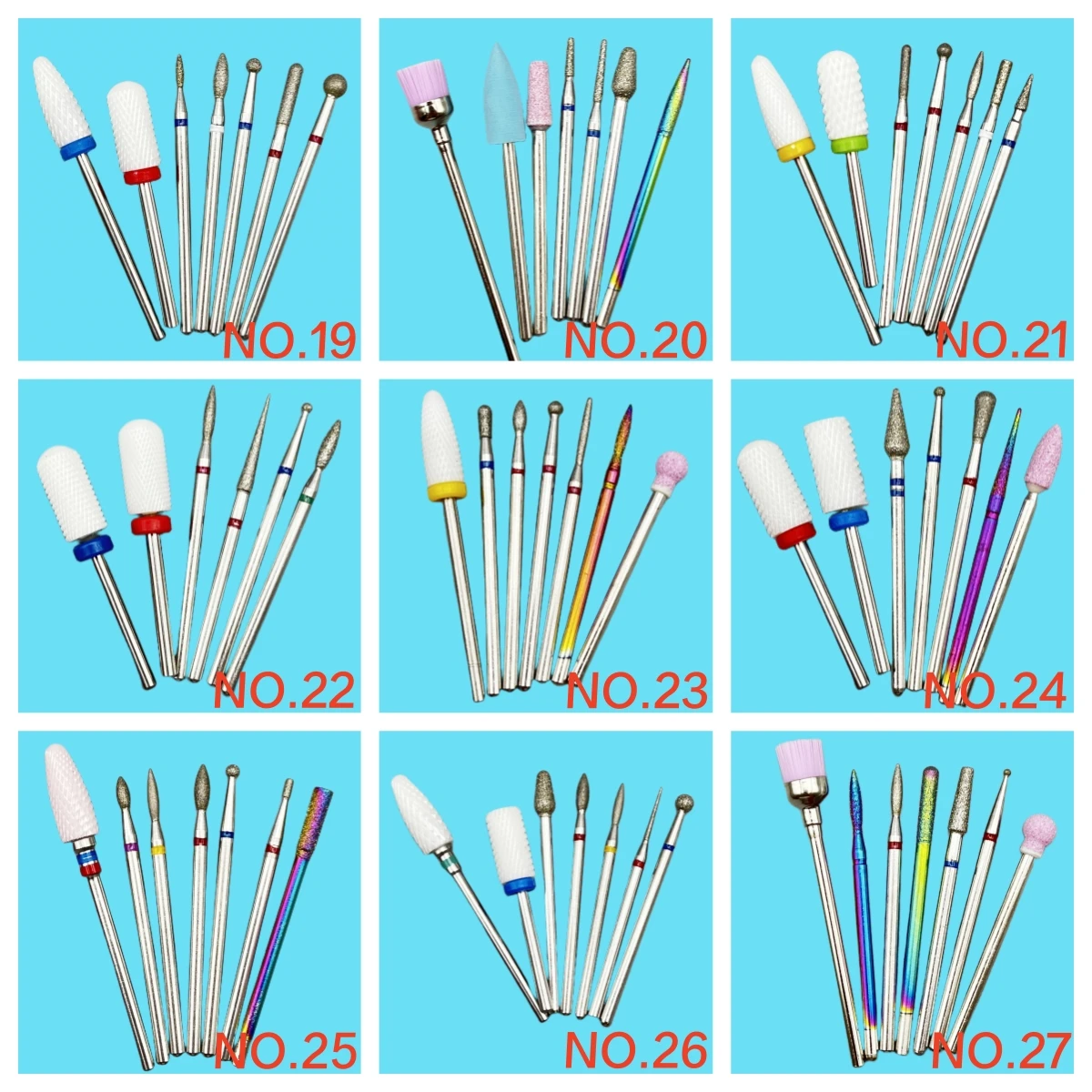 1 Set Hartmetall/Keramik/Diamant-Nagelbohrer-Set, Peeling abgestorbene Haut, russisches japanisches Vorbehandlungsset, Maniküre-Nagelwerkzeuge