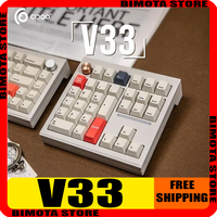 Cidoo V33 Mechanical Keyboard Tri Mode Wireless Custom With Knob Keypad Aluminium Alloy Rgb Hot Swap For Gamer Accessory Gift
