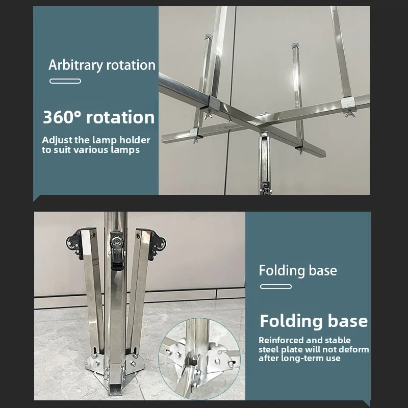 Lighting Assistant Artifact Stainless Steel Repair Support Installation Frame Folding
