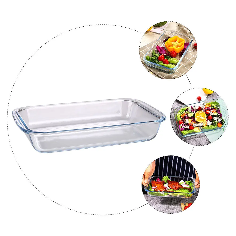 

1Pcs Toughened Glass Plate White Microwave Safe Heat-Resistant Oven Plate Serving Dish Fruit Storage Tray Kitchen Household