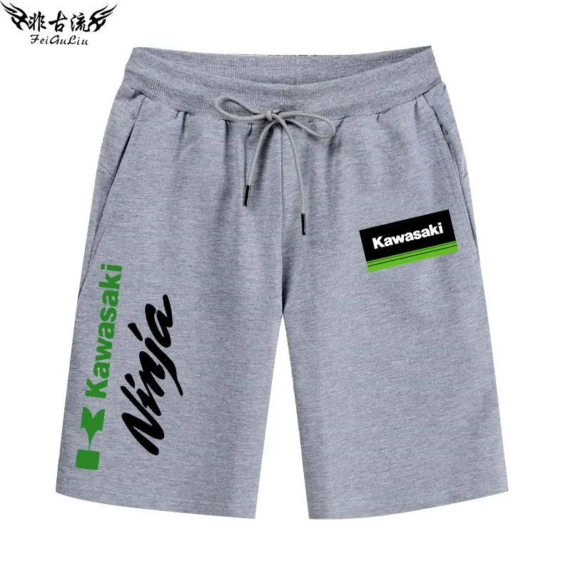 New summer all-match Kawasakis ninja shorts ninja motorcycle outdoor motorcycle team loose five-point pants beach pants