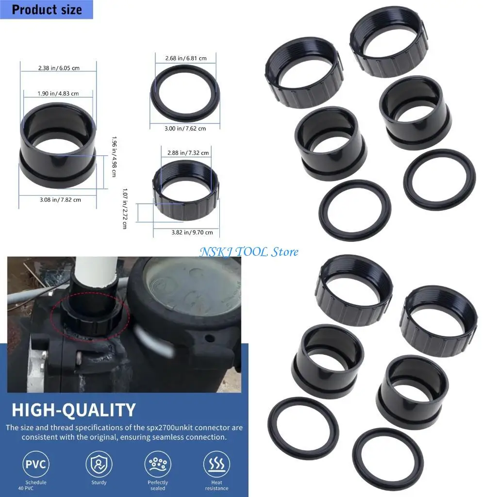 L8RC PVC Union Fitting Replacement Strong & Easy to Install Swimming Pool Pump Union Adapter Fit for SPX320