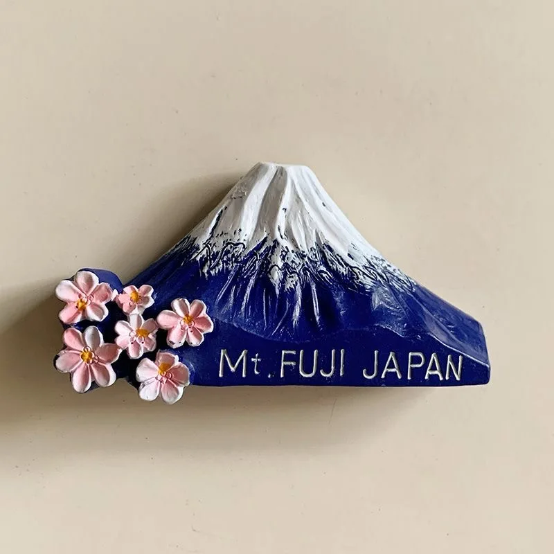 Japanese Tourist Fridge Magnets Cartoon Souvenir Takoyaki Izakaya Osaka Mount Fuji Japan Map Fushimi Inari Resin Home Decoration view 6