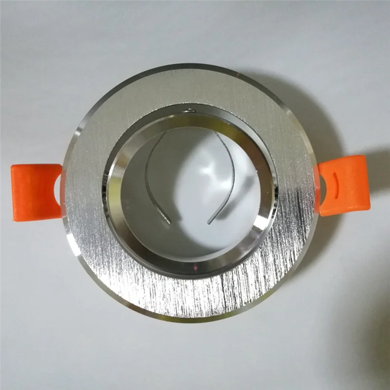 Abvs ajustável recesso led holofotes quadro de alumínio quadrado redondo branco preto gu10 mr16 lâmpada acessórios luminária