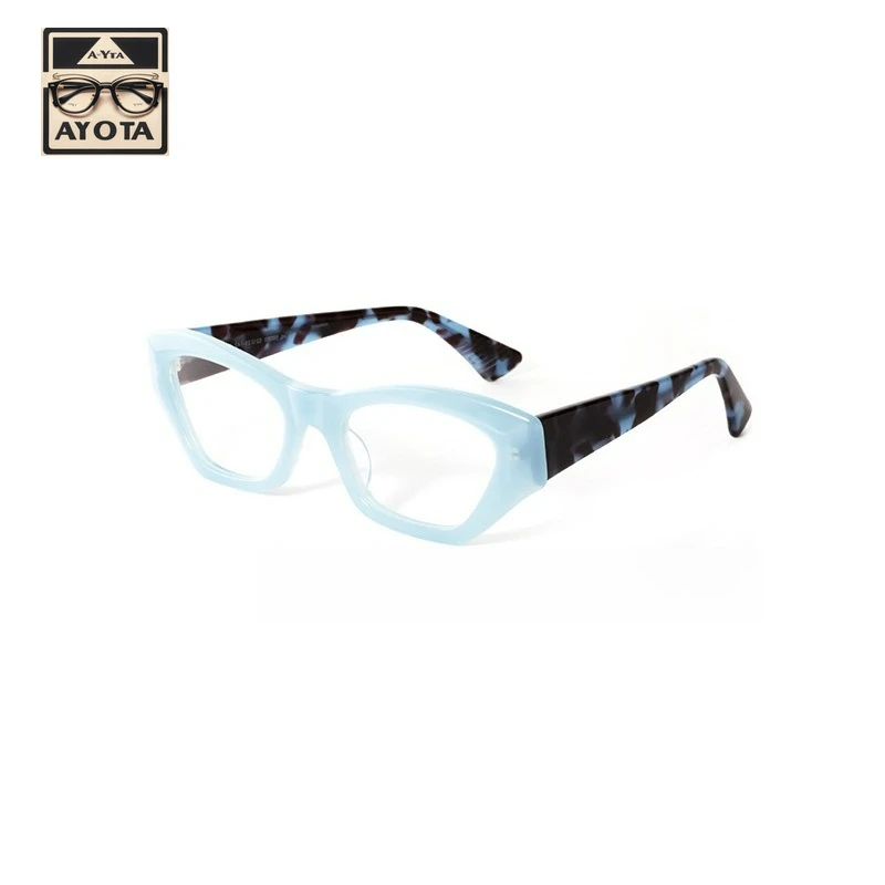 

2025 Новая модная маленькая оправа для очков «кошачий глаз» для женщин, высококачественные мужские очки ручной работы для оптического чтения по рецепту