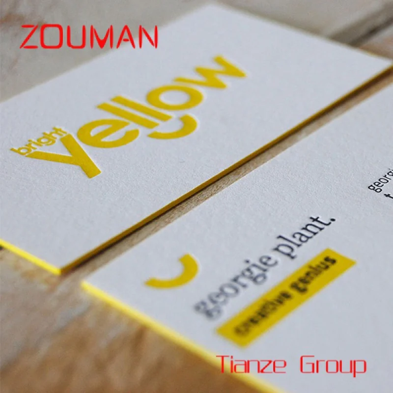 

Custom , Unique Business Card with Colour edges made of cotton paper