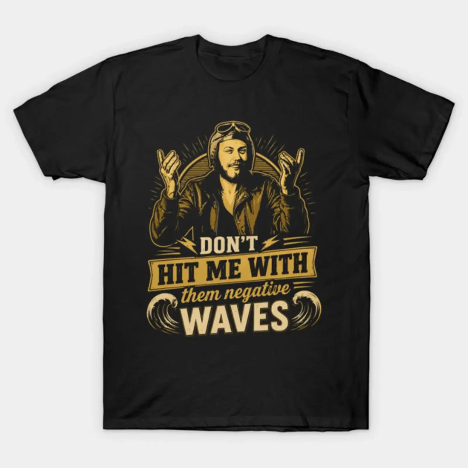 Oddball Negative Waves Vintage T Shirt vintage Washed Slightly Breathable fashion Unisex Stylish Casual designer clothes