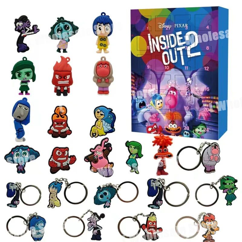 Inside out 4 Christmas Halloween Gifts Blind Box 24 Day Countdown Advent Calendar Boxes Pvc Ornaments Decoration Toys Kids Gifts