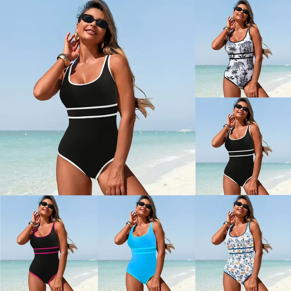 Women 1 Piece Swimwear Push Up Padded Bikini Swimsuit Training Athletic Swimwear Sport Shirred Tank Cut Out Sexy Swimsuit