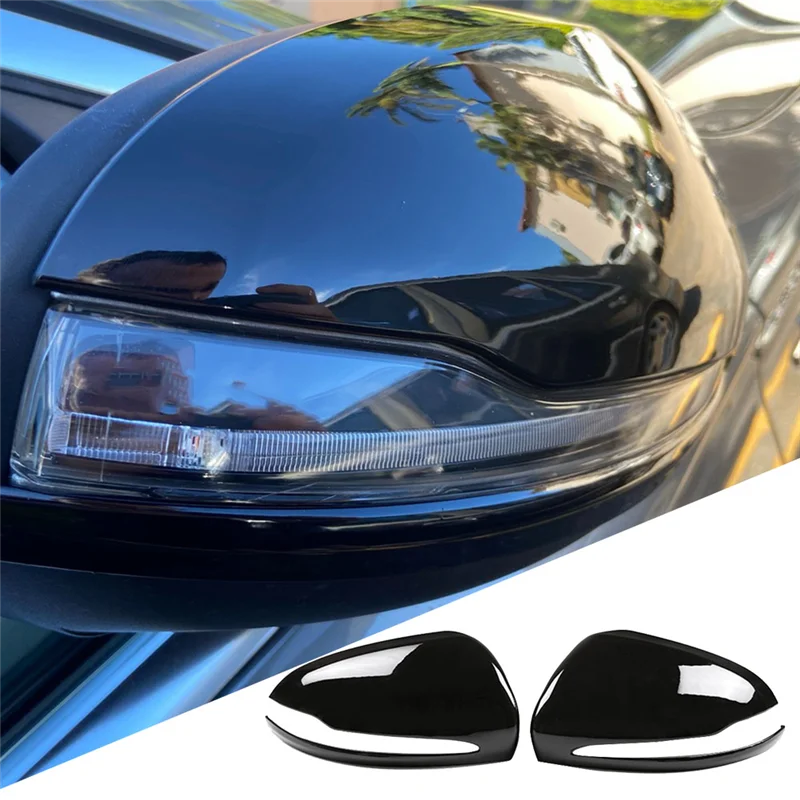 

1Pair Rearview Mirror Cover Trim For Mercedes Benz C S E GLC Class W205 W222 W213 X253 16-23 Side Wing Mirror Shell LHD-AS55