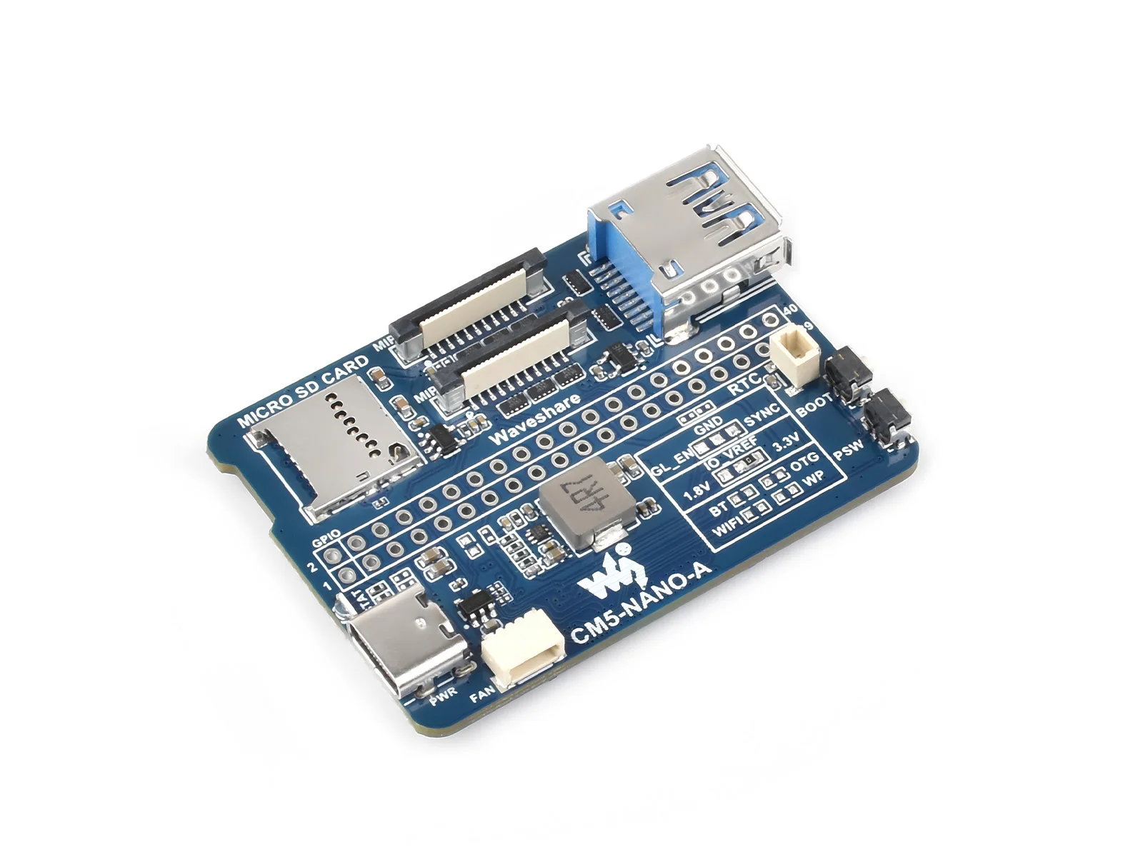 Nano Base Board (A) for Raspberry Pi Compute Module 5, Same Size As The CM5